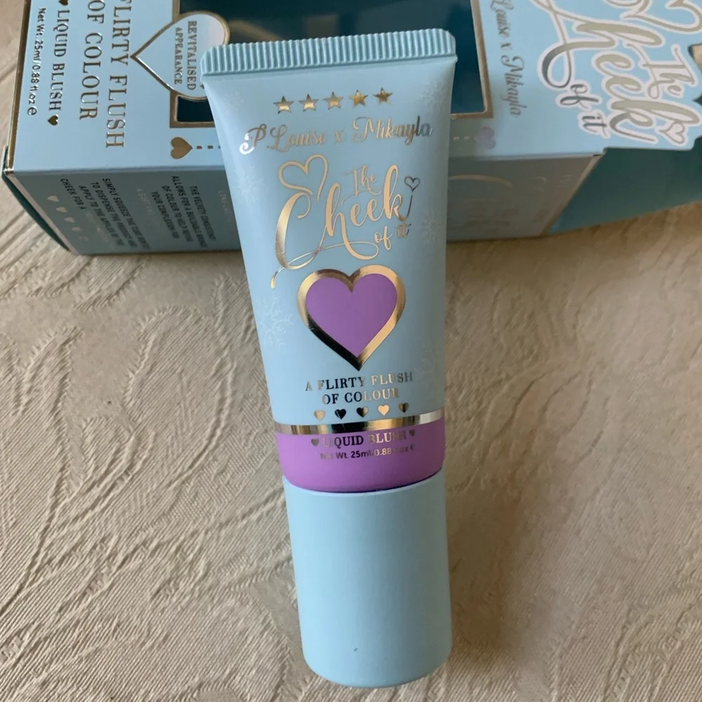 P. Louise x Mikayla The Cheek of It Liquid Cream Blush Very Violet BNIB